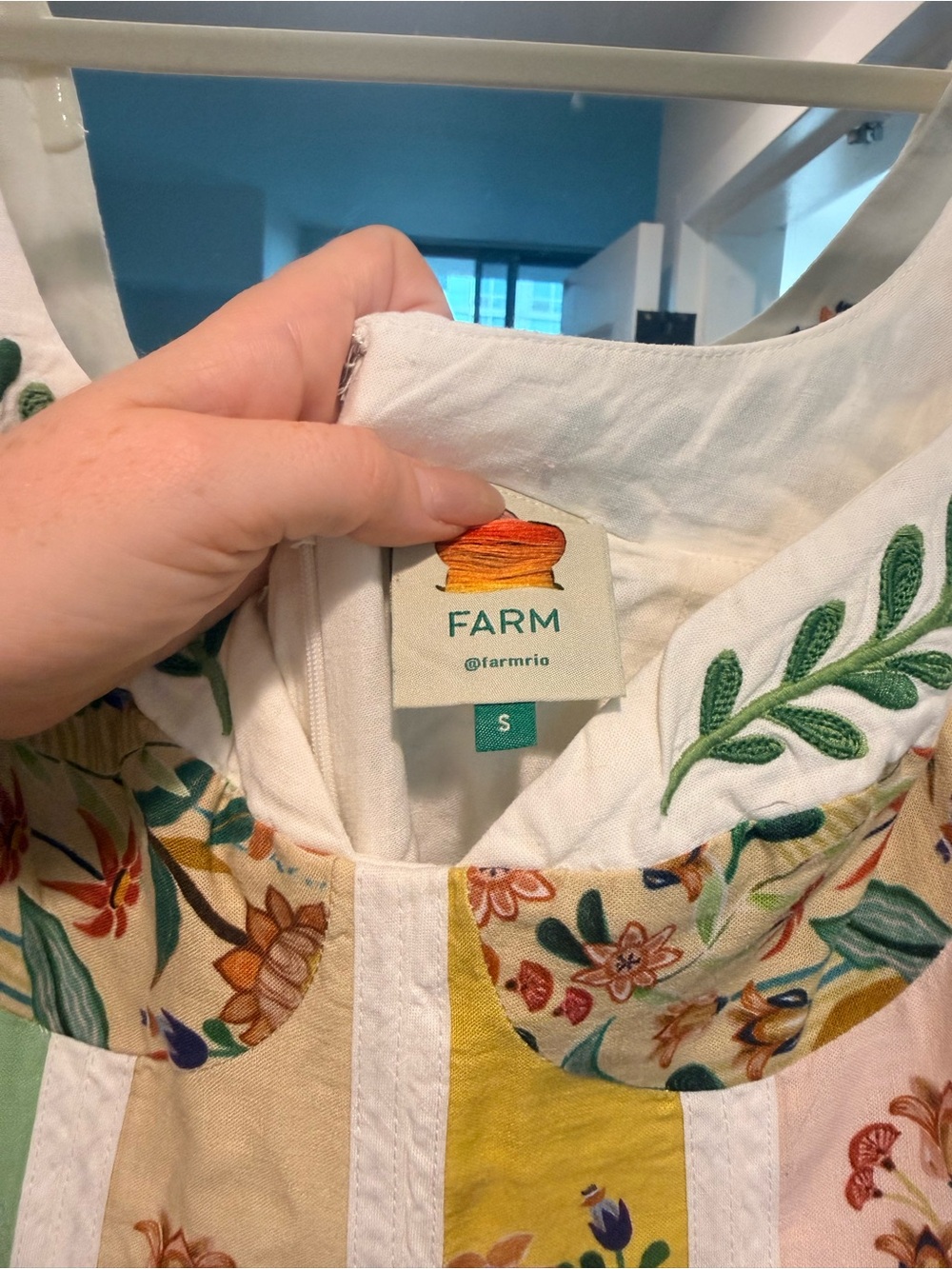 Farm Rio Floral Striped Maxi Dress size small 💫 - Picture 3 of 6
